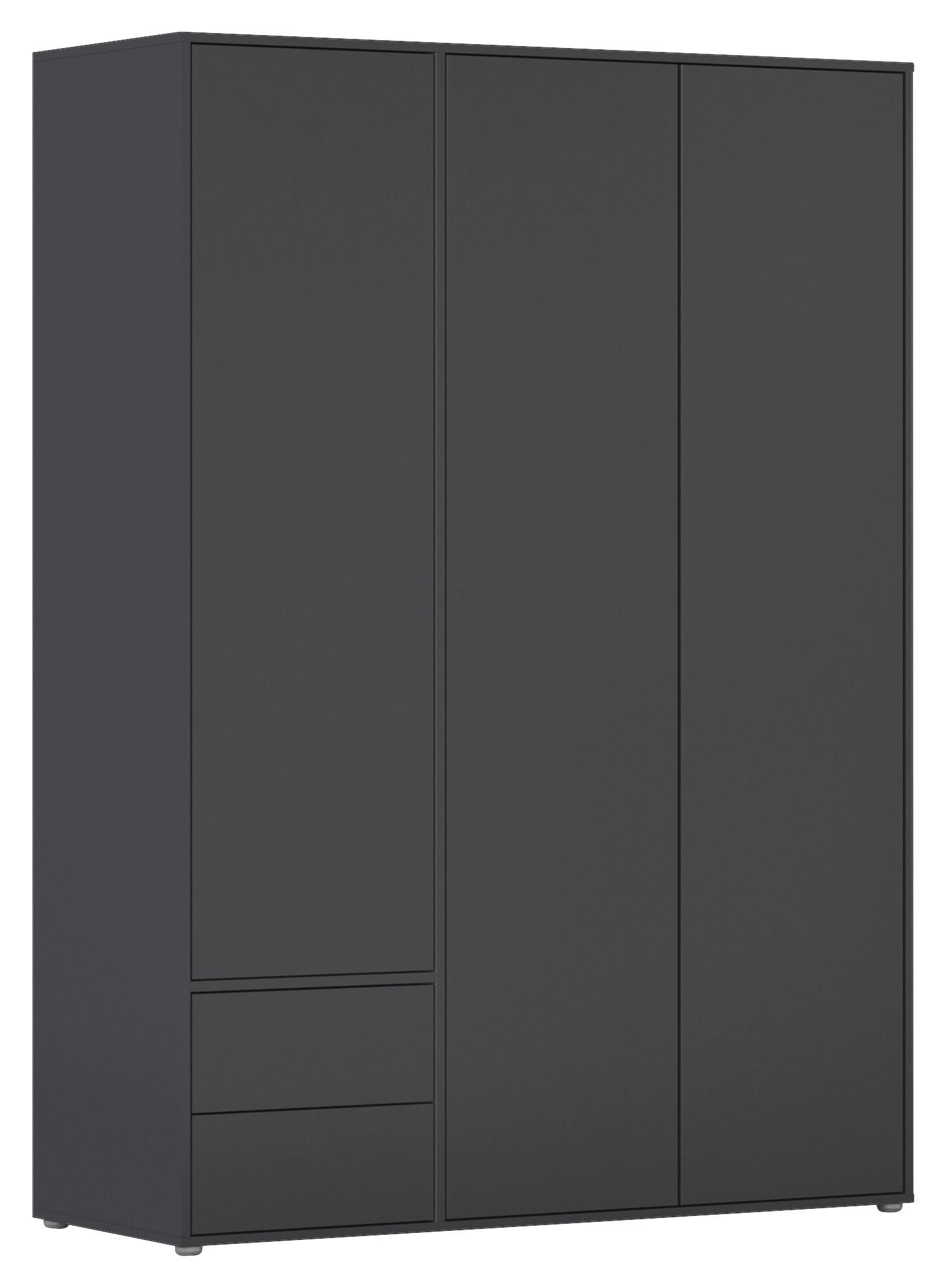 DREHTÜRENSCHRANK 140/194/53 cm 3-türig Grau  - Grau, MODERN, Holzwerkstoff (140/194/53cm) - Rauch Möbel