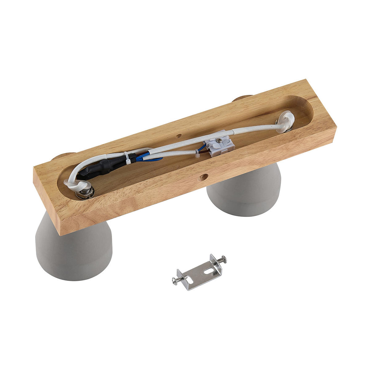 STRAHLER Alina 37/7,2/12,3 cm  - Eschefarben/Grau, Natur, Holz/Stein (37/7,2/12,3cm) - Novel