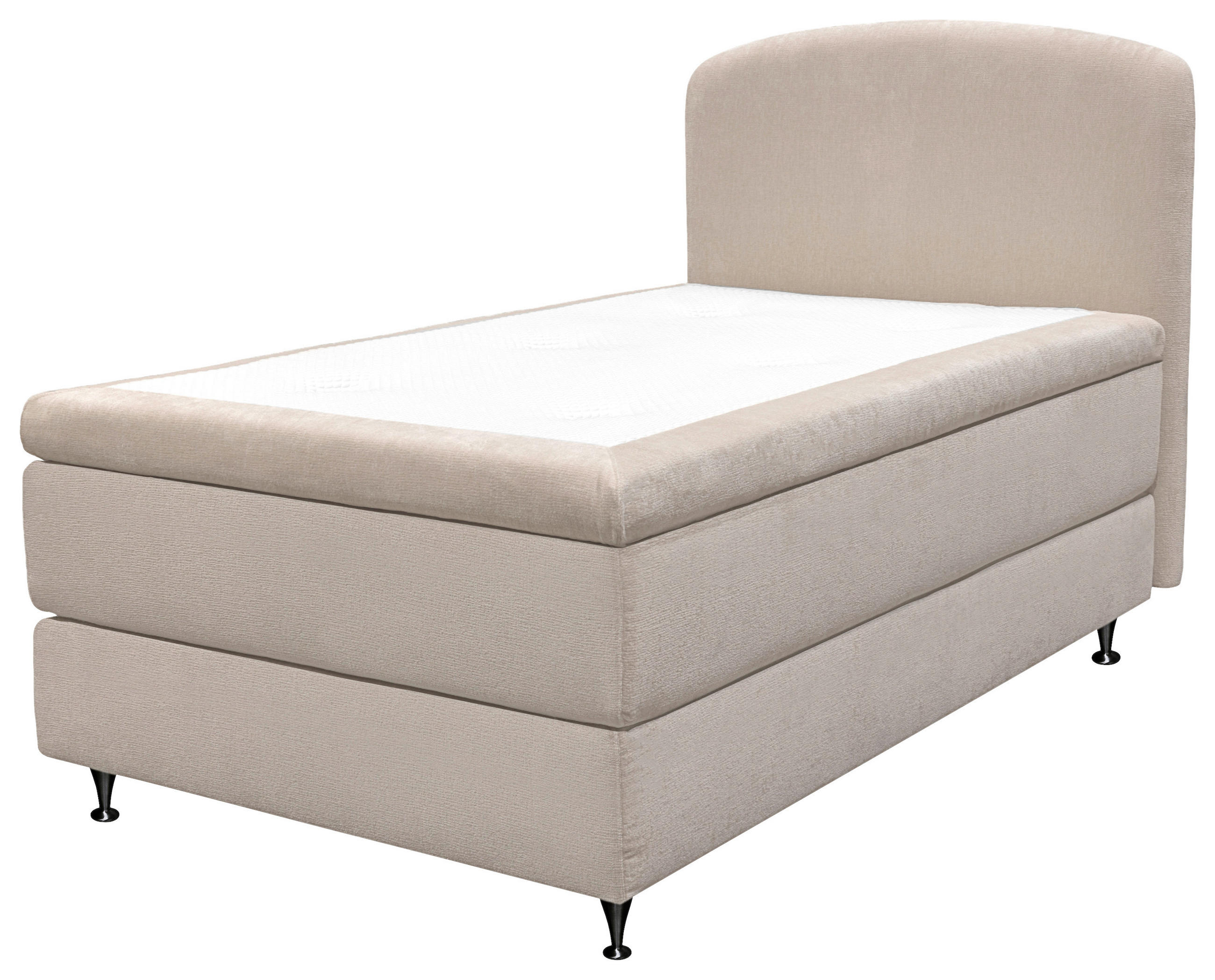 KONTINENTALSÄNG 120/200 cm  i grå  - svart/grå, Klassisk, metall/trä (120/200cm) - Visionight
