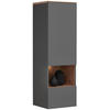 HÄNGEVITRINE  in Graphitfarben, Eiche Artisan  - Schwarz/Graphitfarben, MODERN, Glas/Holzwerkstoff (40/126/37cm) - Hom`in