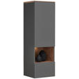HÄNGEVITRINE in Graphitfarben, Eiche Artisan   - Schwarz/Graphitfarben, MODERN, Glas/Holzwerkstoff (40/126/37cm) - Hom`in