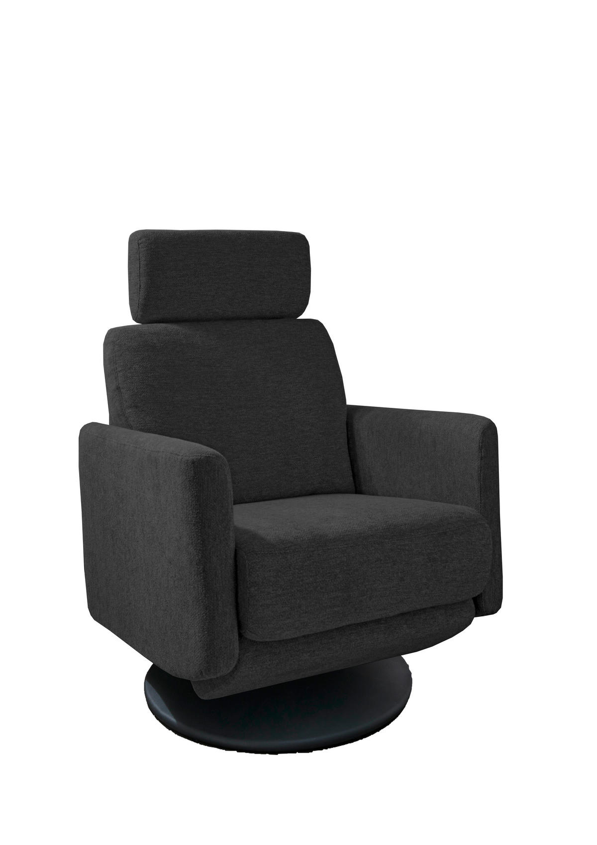 RELAXSESSEL in Textil Schwarz  - Schwarz, Modern, Textil/Metall (77/105/87-154cm) - Livetastic