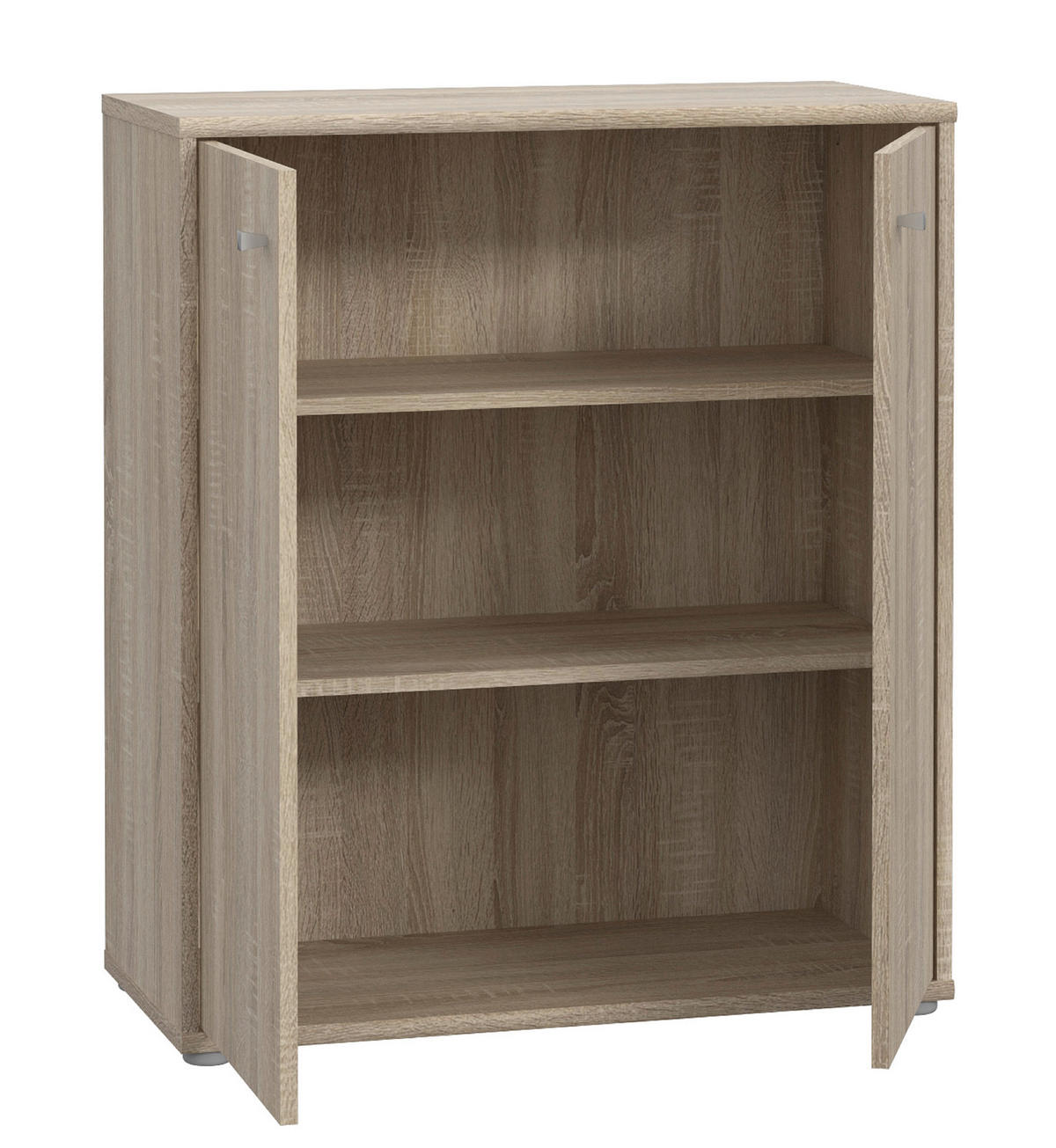 COMMODE 73,7/85,5/34,8 cm  in Sonoma Eiche  - Alufarben/Sonoma Eiche, Design, Holzwerkstoff/Kunststoff (73,7/85,5/34,8cm)