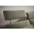 ECKSOFA in Flachgewebe Greige  259/152 cm  - Greige/Schwarz, Design, Textil/Metall (259/152cm) - Dieter Knoll