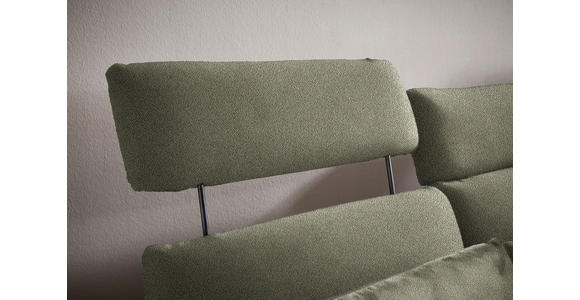 ECKSOFA in Flachgewebe Greige 259/152 cm - Greige/Schwarz, Design, Textil/Metall (259/152cm) - Dieter Knoll