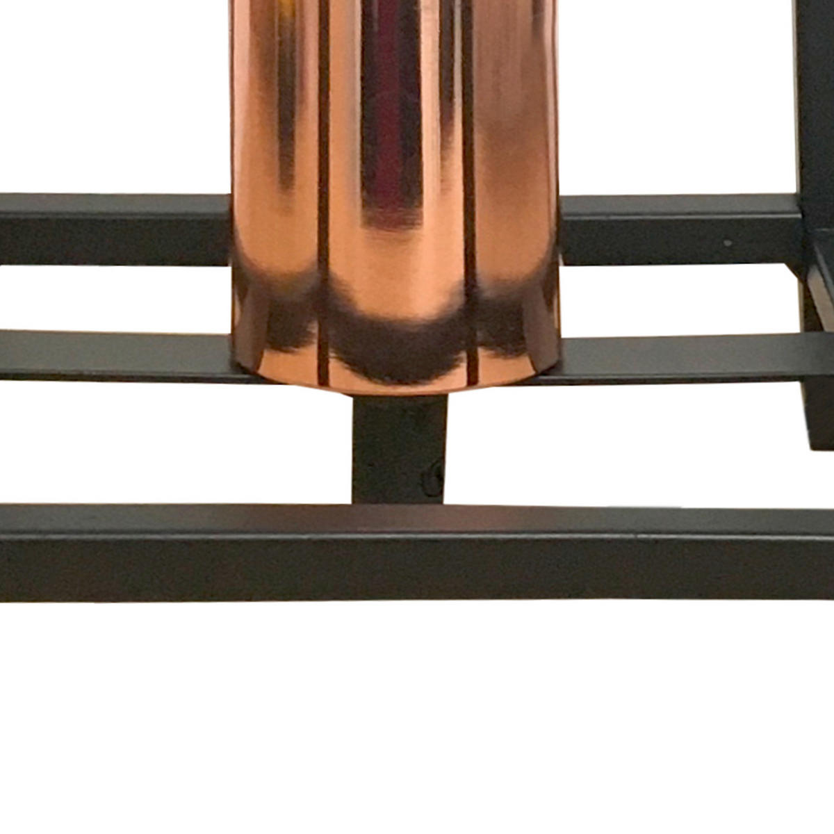 NACHTTISCHLEUCHTE 14/20 cm   - Schwarz/Kupferfarben, Design, Metall (14/20cm)