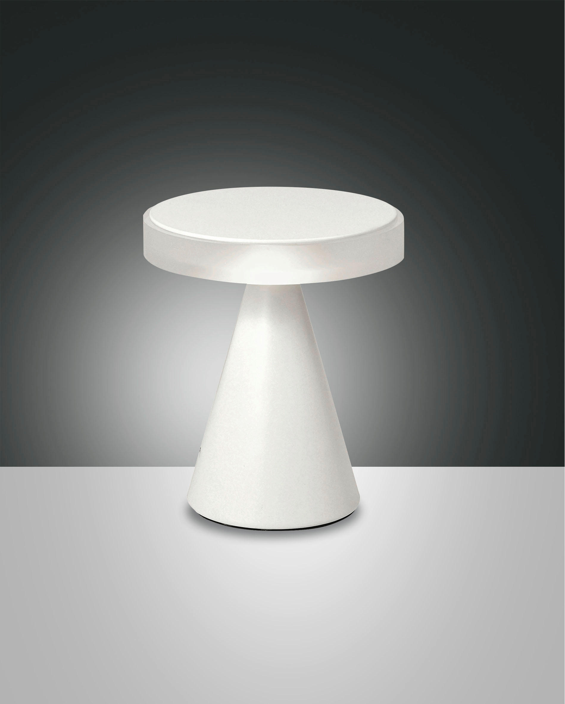 LED-TISCHLEUCHTE Neutra 17/20 cm   - Weiß, Design, Kunststoff/Metall (17/20cm) - Fabas Luce