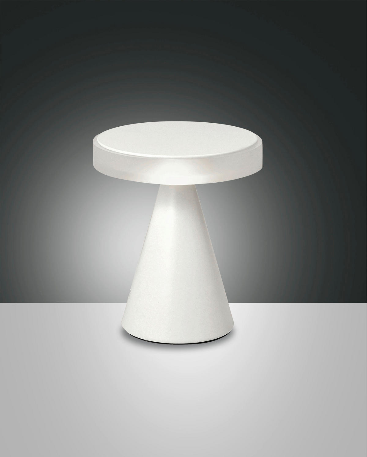 LED-TISCHLEUCHTE Neutra 17/20 cm   - Weiß, Design, Kunststoff/Metall (17/20cm) - Fabas Luce