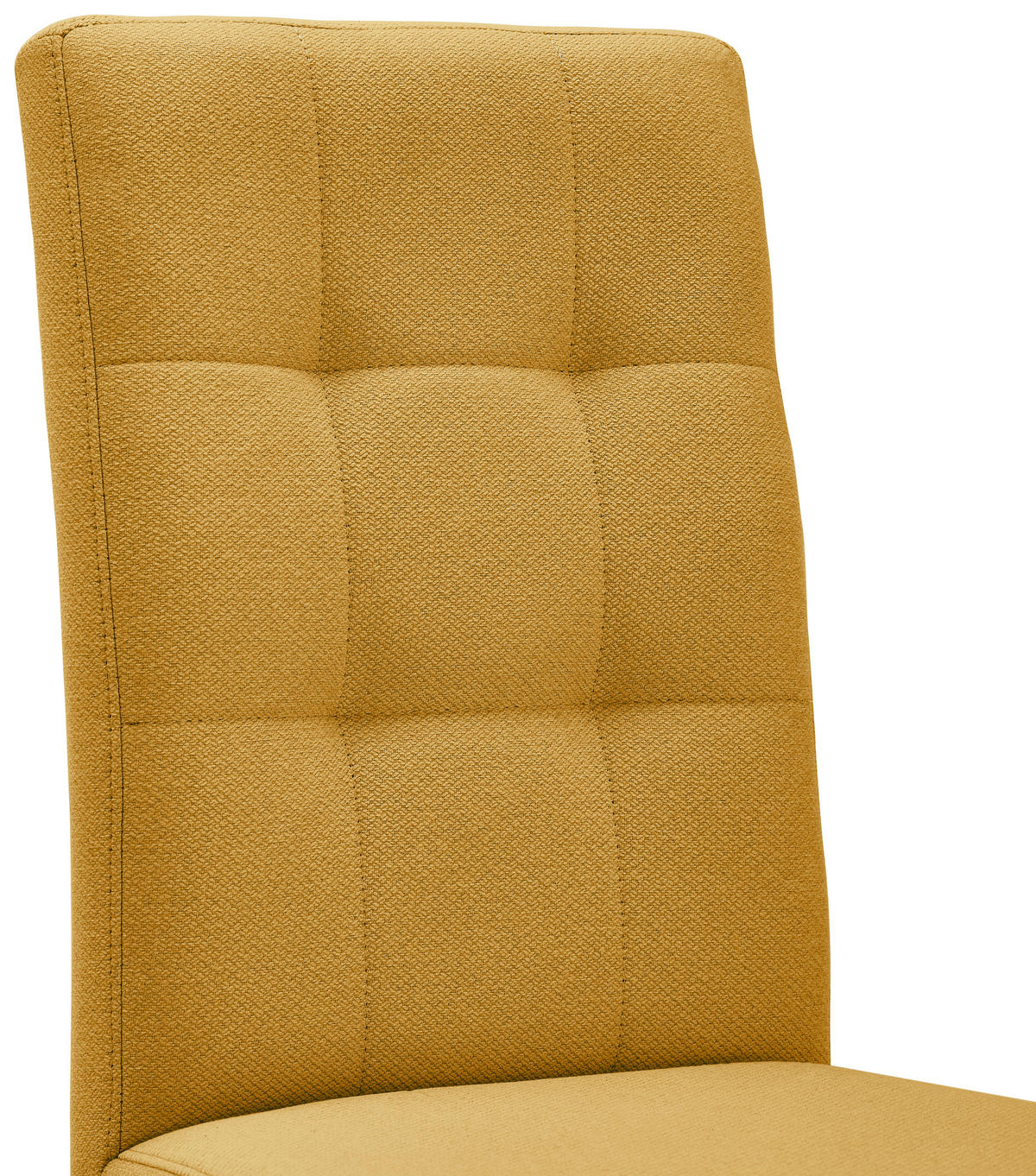 STUHL Webstoff Gelb, Schwarz  - Gelb/Schwarz, Design, Textil/Metall (46/91/61cm) - home24