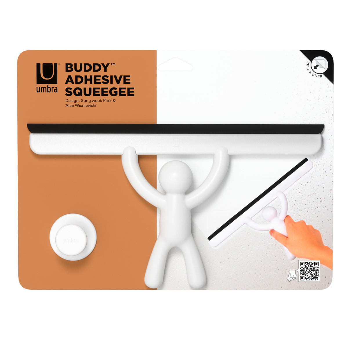 BRISAČ ZA PLOČICE I ZID   BUDDY  - bijela, Basics, plastika (19/4/26cm) - Umbra
