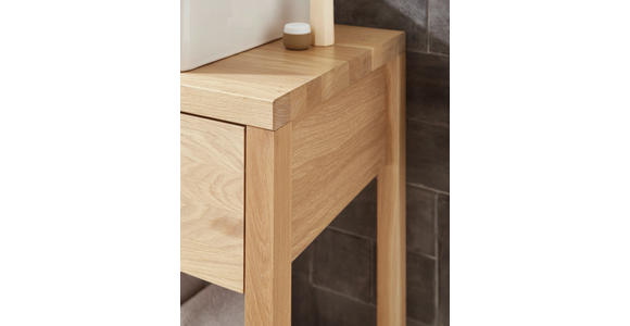 WASCHBECKENUNTERSCHRANK 140/80/45 cm  - Eichefarben, Natur, Holz (140/80/45cm) - Linea Natura