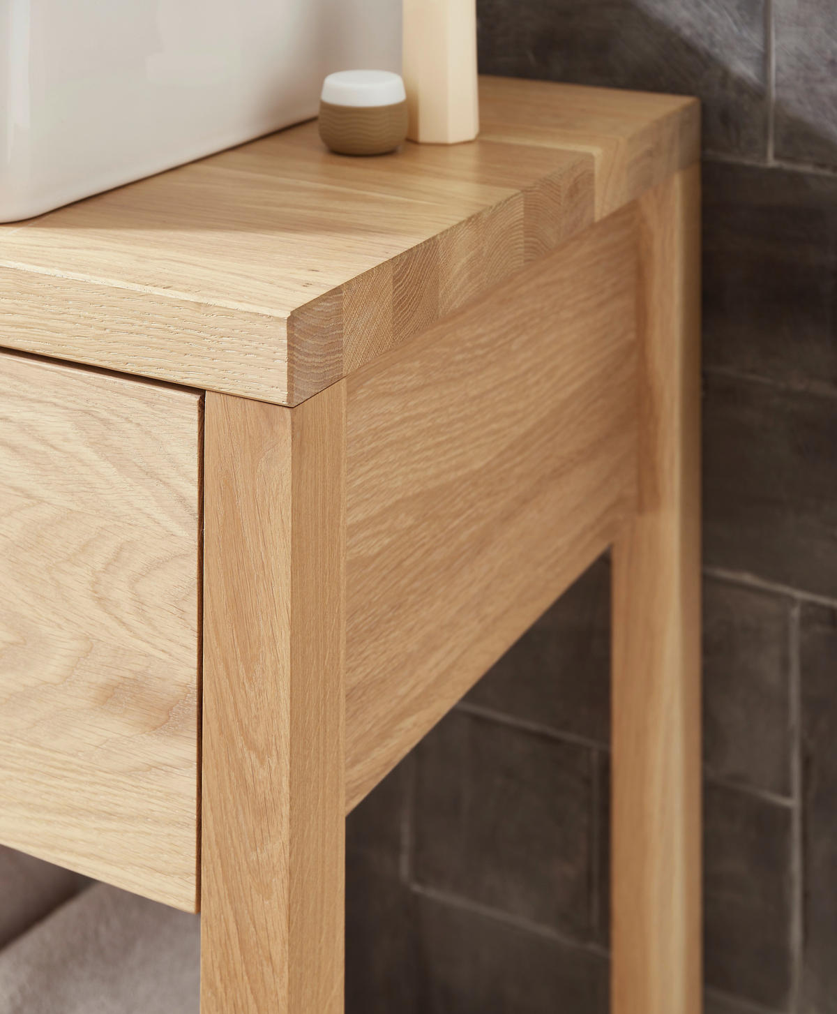 WASCHBECKENUNTERSCHRANK 140/80/45 cm  - Eichefarben, Natur, Holz (140/80/45cm) - Linea Natura