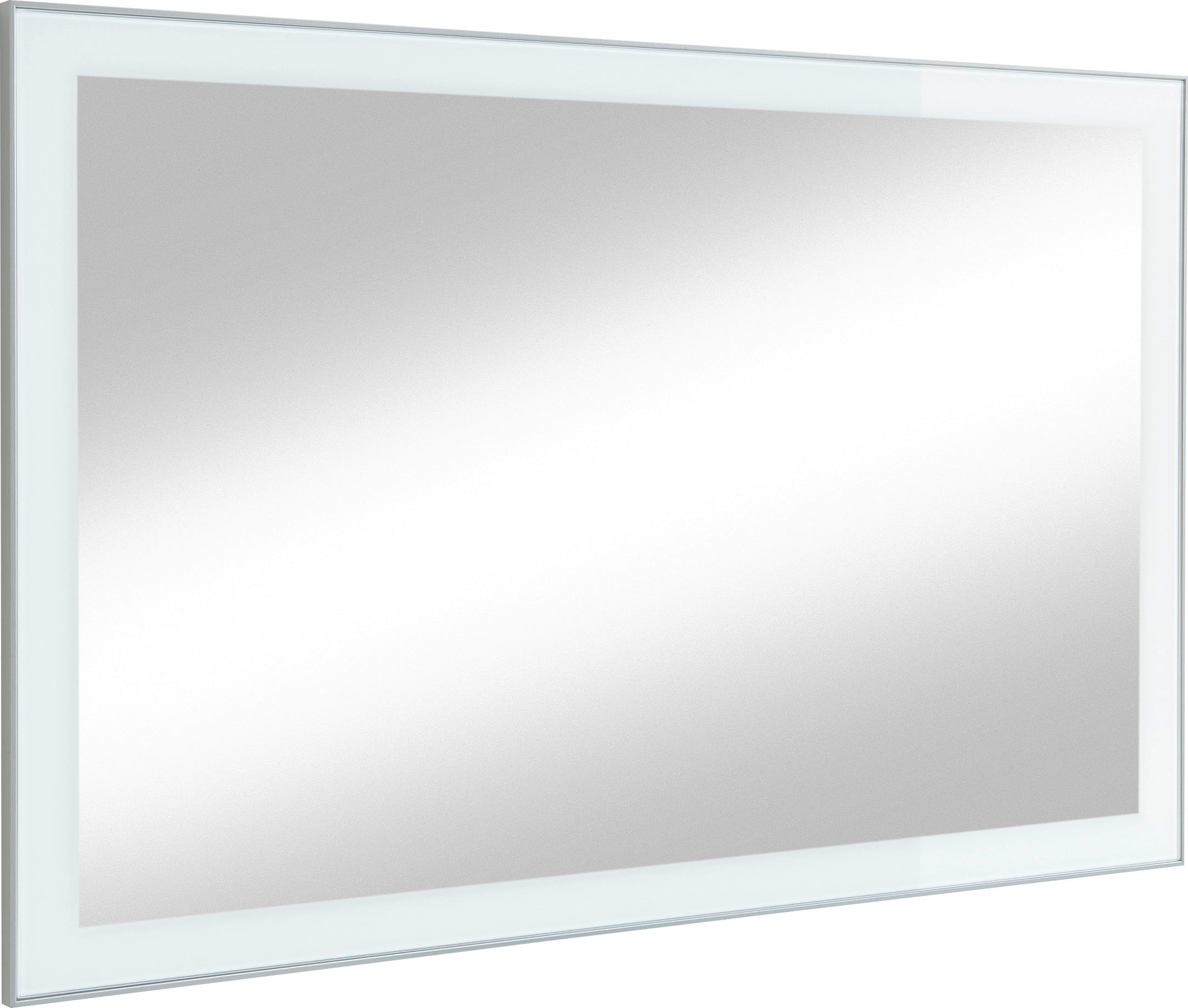 WANDSPIEGEL 120/77/2 cm - Weiß, Design, Glas (120/77/2cm)