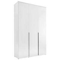DREHTÜRENSCHRANK 135/225/52 cm 3-türig Weiß  - Schwarz/Weiß, MODERN, Holzwerkstoff/Kunststoff (135/225/52cm) - MID.YOU