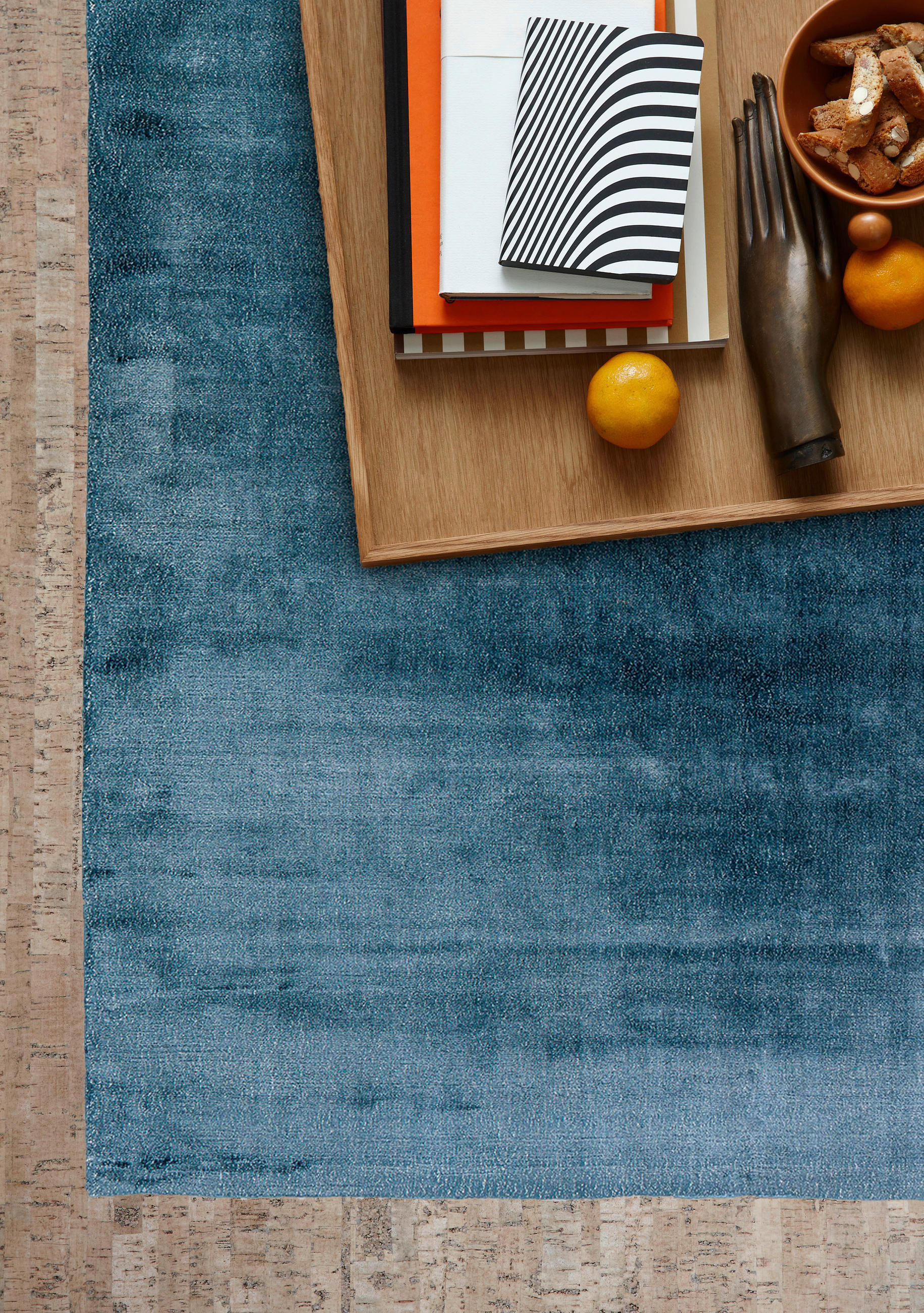 HANDWEBTEPPICH 140/200 cm Aura Blau  - Blau, KONVENTIONELL, Textil (140/200cm) - Schöner Wohnen