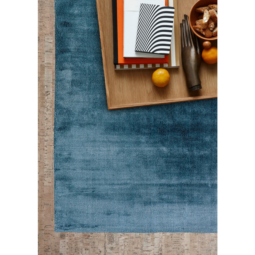 Thumbnail - Schöner Wohnen Handwebteppich Aura, Blau, Textil, rechteckig, 140x200 cm, Bsci, Oeko-Tex® Standard 100, für Fußbodenheiz...