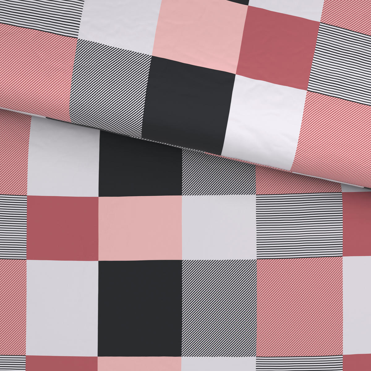 BETTWÄSCHE 2-teilig Mikrofaser 140/200 cm  - Pink/Grau, KONVENTIONELL, Textil (140/200cm) - Boxxx