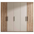 DREHTÜRENSCHRANK  in Eichefarben, Kaschmir  - Kaschmir/Eichefarben, Design, Holzwerkstoff/Metall (250,8/227,7/60cm) - Xora