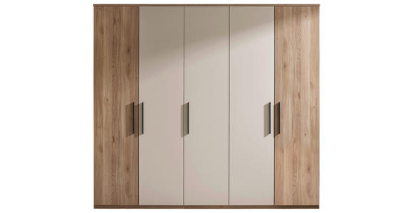 DREHTÜRENSCHRANK 250,8/227,7/60 cm 5-türig Eichefarben, Kaschmir - Kaschmir/Eichefarben, Design, Holzwerkstoff/Metall (250,8/227,7/60cm) - Xora