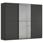 SCHWEBETÜRENSCHRANK  in Graphitfarben, Schwarz  - Schwarz/Graphitfarben, KONVENTIONELL, Glas/Holzwerkstoff (301/223/68cm) - Novel