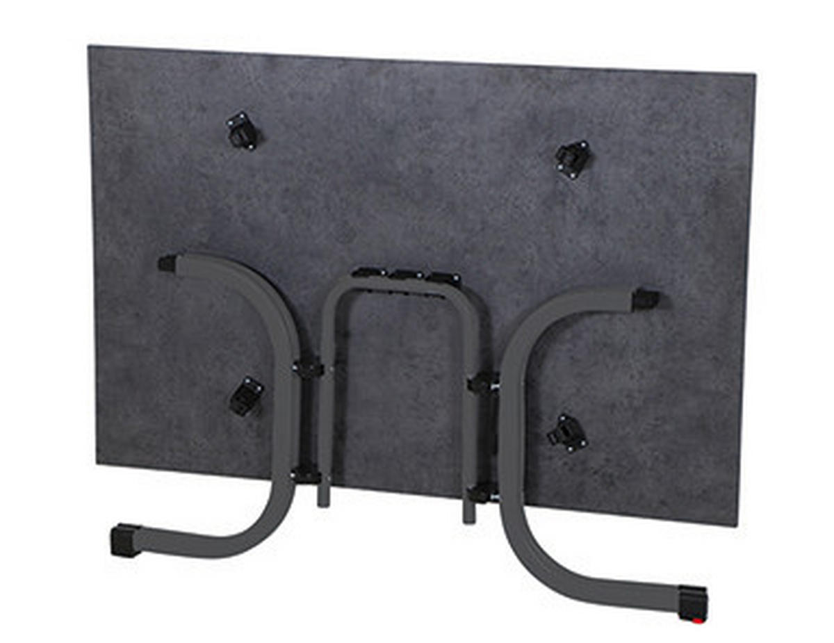 GARTENKLAPPTISCH 140/90/71 cm Metall, Kunststoff, Holzwerkstoff rechteckig  - Anthrazit, KONVENTIONELL, Holzwerkstoff/Kunststoff (140/90/71cm) - Siena Garden