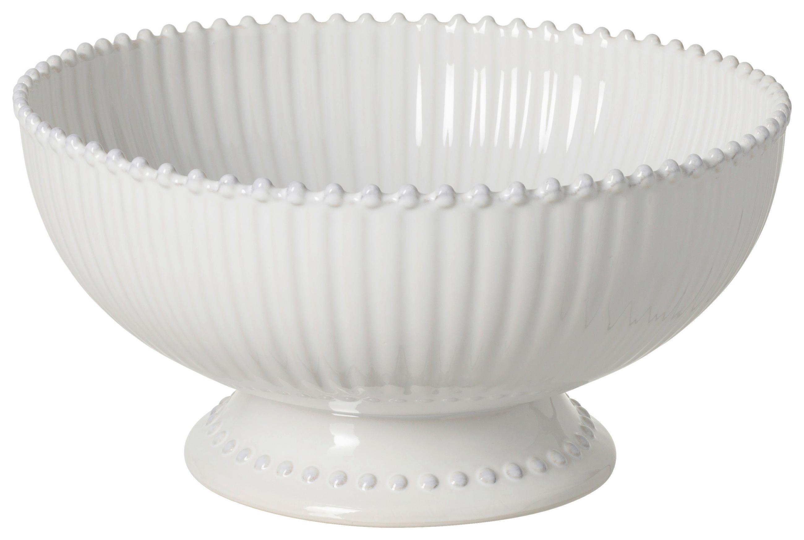 OBSTSCHALE PEARL - Weiß Hochglanz, Basics, Keramik (32/16,1cm) - Costa Nova