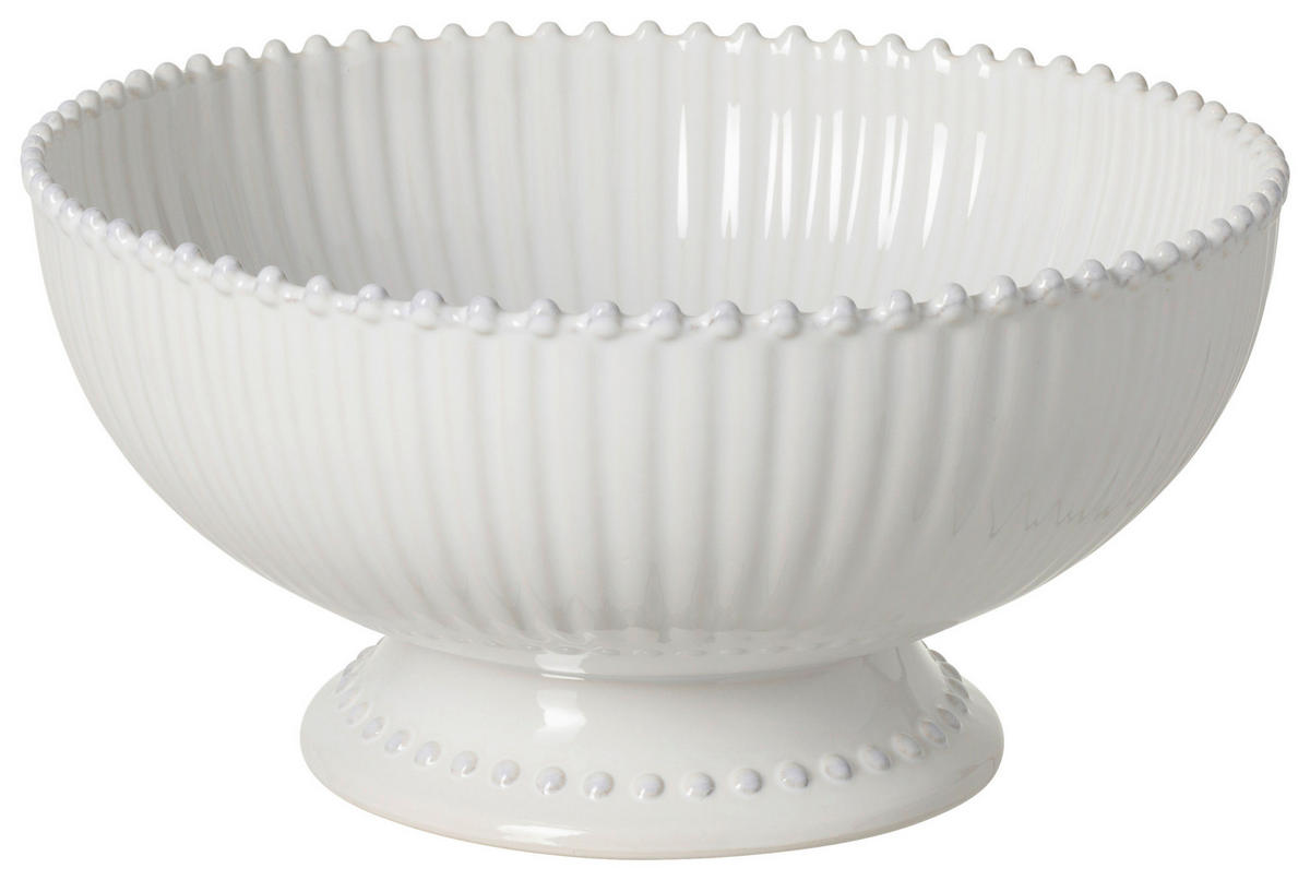 OBSTSCHALE PEARL  - Weiß Hochglanz, Basics, Keramik (32/16,1cm) - Costa Nova
