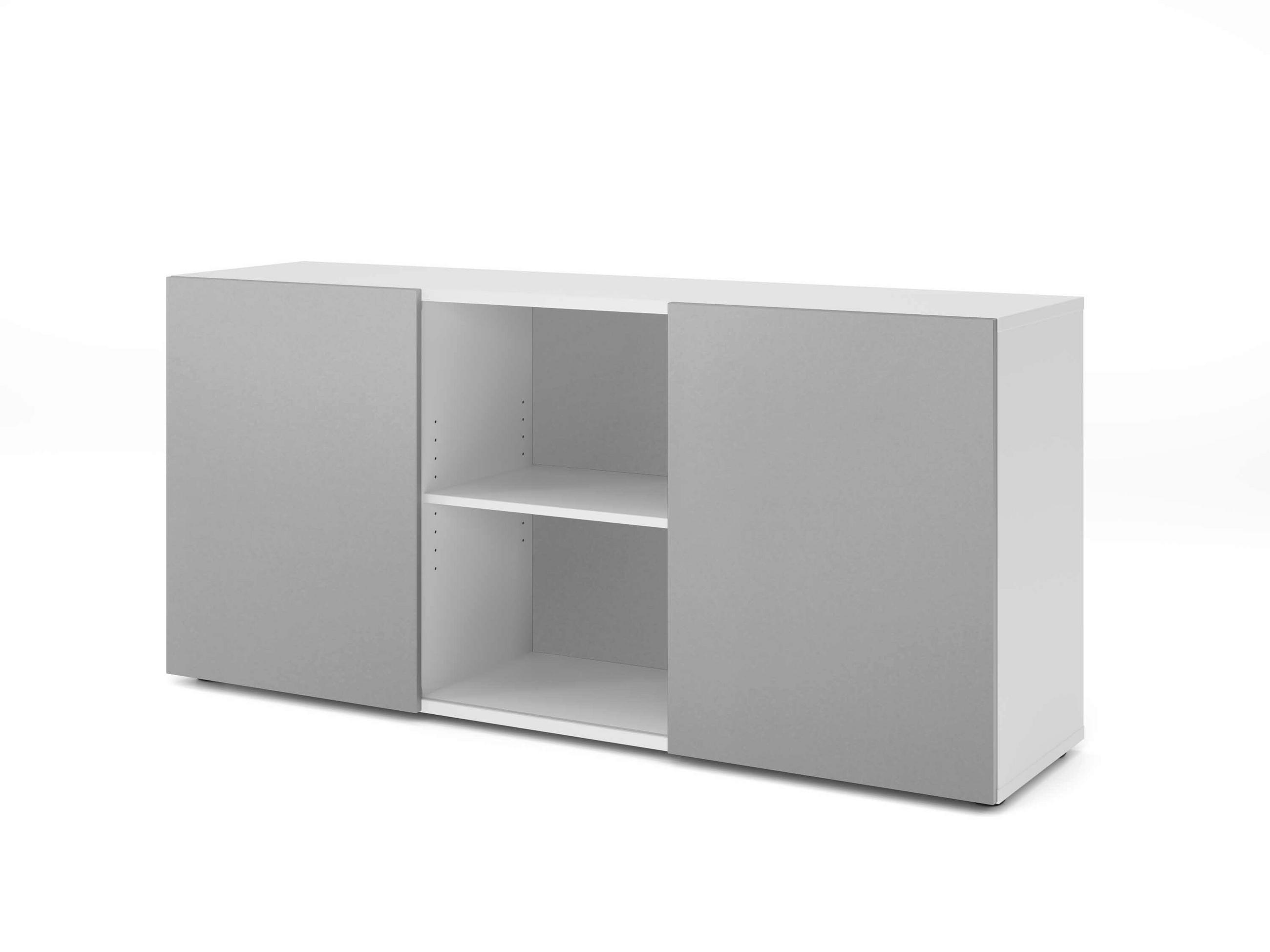 SIDEBOARD  160/74,8/42 cm  - Silberfarben/Weiß, KONVENTIONELL, Holzwerkstoff (160/74,8/42cm) - Venda
