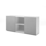 SIDEBOARD  160/74,8/42 cm  - Silberfarben/Weiß, KONVENTIONELL, Holzwerkstoff (160/74,8/42cm) - Venda