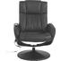 RELAXSESSELSET in Schwarz Kunststoff, Leder, Textil - Schwarz, MODERN, Leder/Kunststoff (72/83-100/79,5-115cm) - XORA