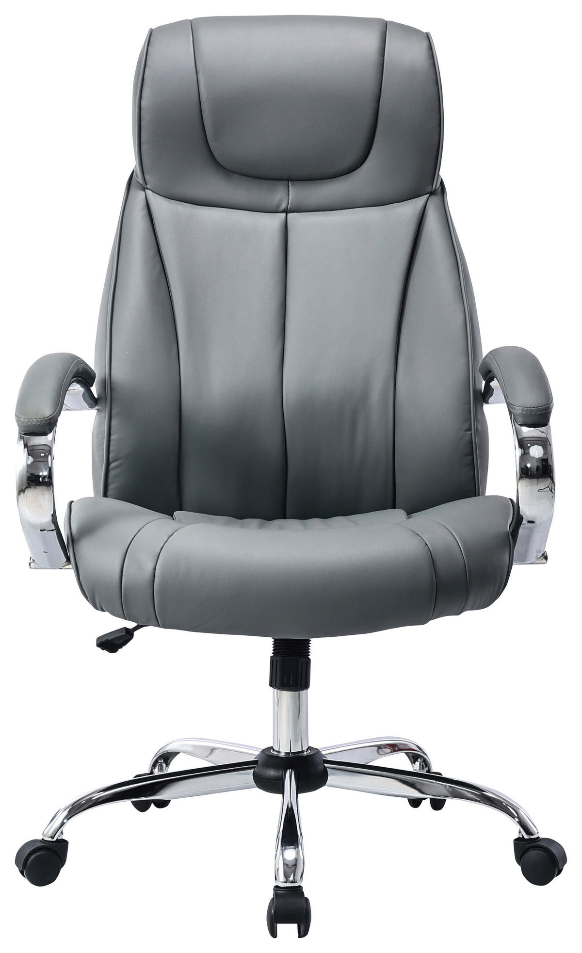 DIREKTORSKA STOLICA  siva, boja hroma   - boja hroma/siva, Konvencionalno, metal/tekstil (68/117-126/70cm) - Cantus