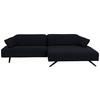 ECKSOFA in Struktur Dunkelblau  - Anthrazit/Dunkelblau, Design, Textil/Metall (276/165cm) - Himolla