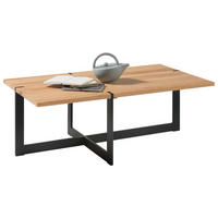 KLUB STOLIĆ crna, boje hrasta  drvo, metal  - boje hrasta/crna, Moderno, drvo/metal (110/60/39cm) - Hom`in