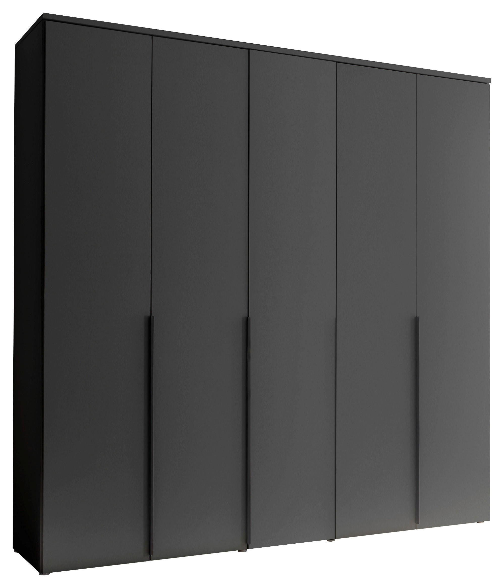 DREHTÜRENSCHRANK 225/225/52 cm 5-türig Graphitfarben  - Graphitfarben/Schwarz, MODERN, Holzwerkstoff/Kunststoff (225/225/52cm) - MID.YOU