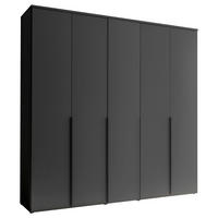 DREHTÜRENSCHRANK  in Graphitfarben  - Schwarz/Graphitfarben, MODERN, Holzwerkstoff/Kunststoff (225/225/52cm) - Carryhome