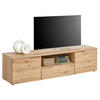 LOWBOARD  in 165/42/40 cm  - Eichefarben/Silberfarben, Design, Holz/Holzwerkstoff (165/42/40cm) - Linea Natura