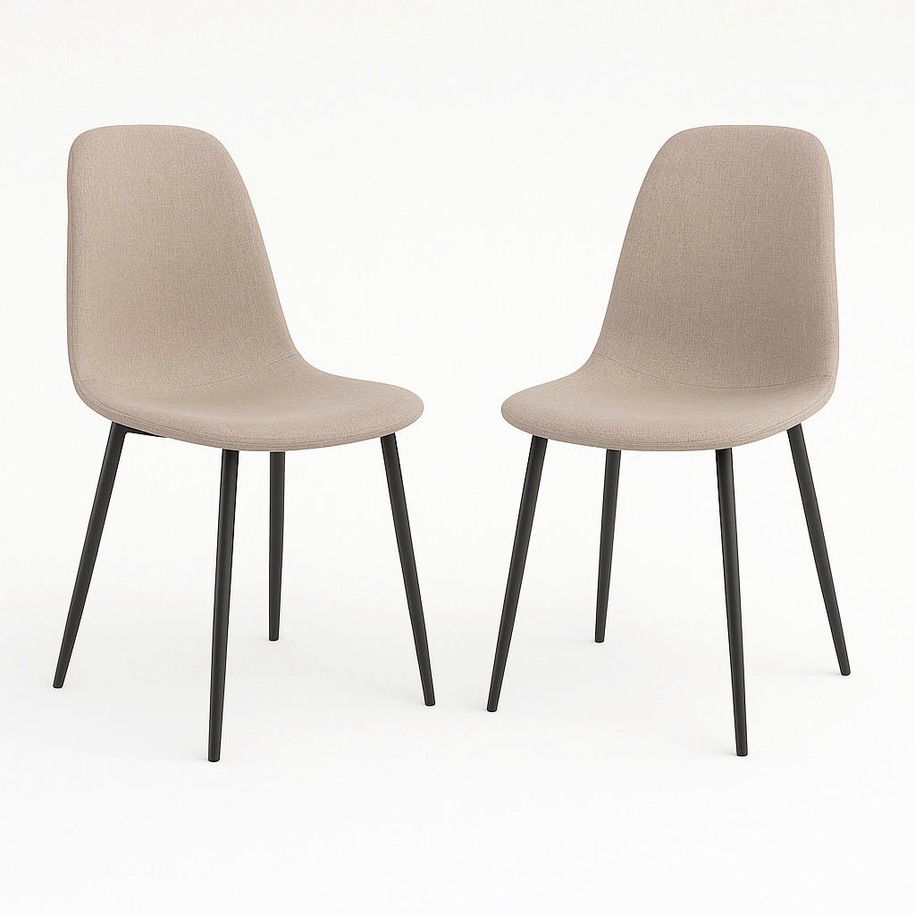 STOLSET 2 styck filt  - gråbrun/svart, Modern, metall/textil (44/86/54cm) - MID.YOU