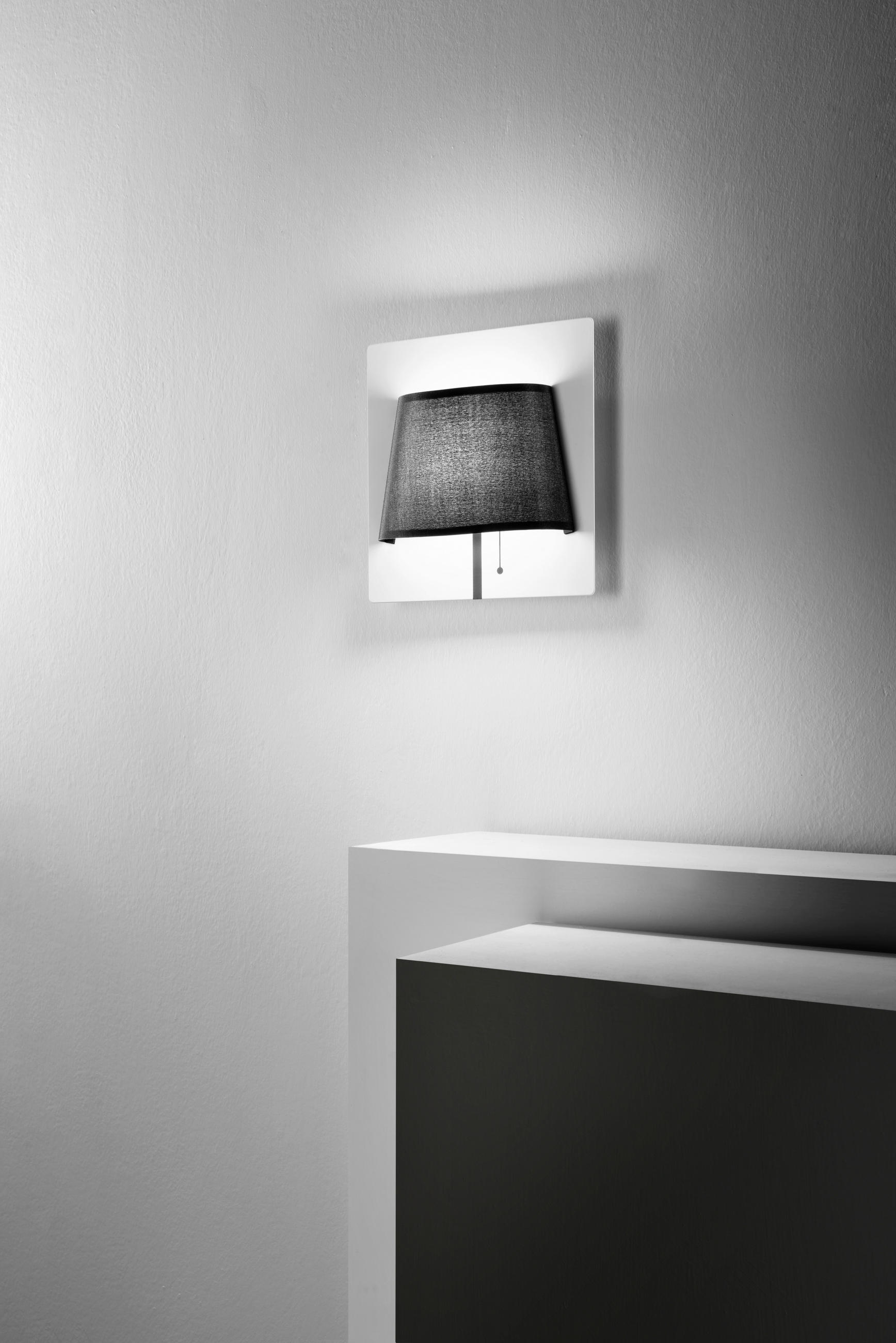 LED-WANDLEUCHTE Wharol 8,7/25/25 cm   - Schwarz/Weiß, Design, Textil/Metall (8,7/25/25cm)