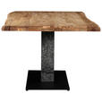 ESSTISCH in Holz, Metall, Stein 200/100/76 cm  - Schieferfarben/Schwarz, Design, Holz/Stein (200/100/76cm) - Landscape