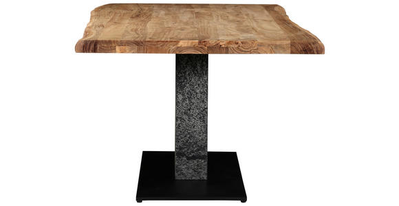 ESSTISCH in Holz, Metall, Stein 200/100/76 cm  - Schieferfarben/Schwarz, Design, Holz/Stein (200/100/76cm) - Landscape