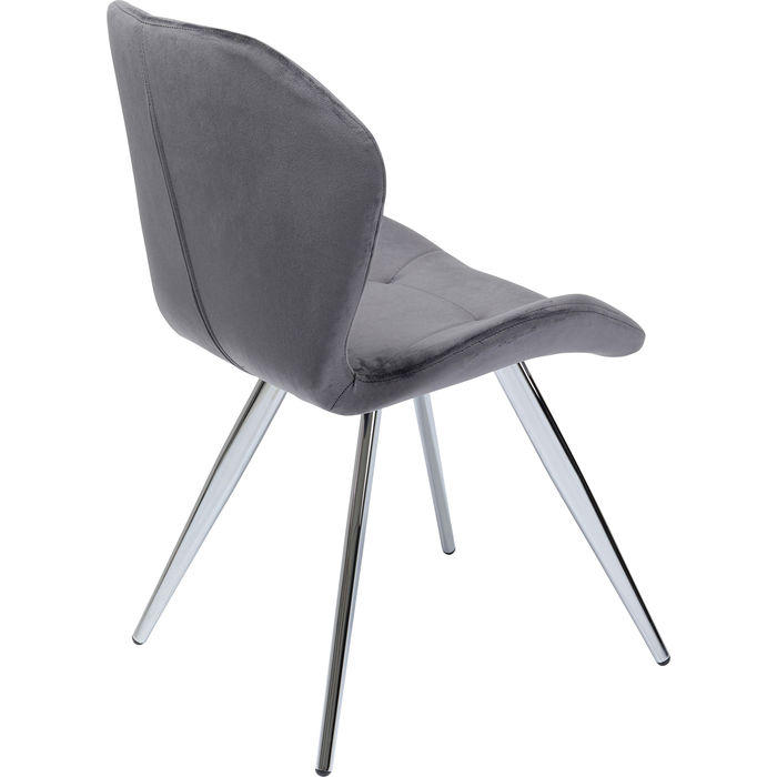 Thumbnail - Kare-Design Stuhl, Grau, Chrom, Metall, Textil, konisch, 50x82x53 cm, Esszimmer, Stühle, Esszimmerstühle