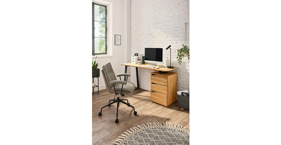 SCHREIBTISCH 140/65/75 cm  in Wildeiche  - Wildeiche/Schwarz, Natur, Holz/Metall (140/65/75cm) - Linea Natura