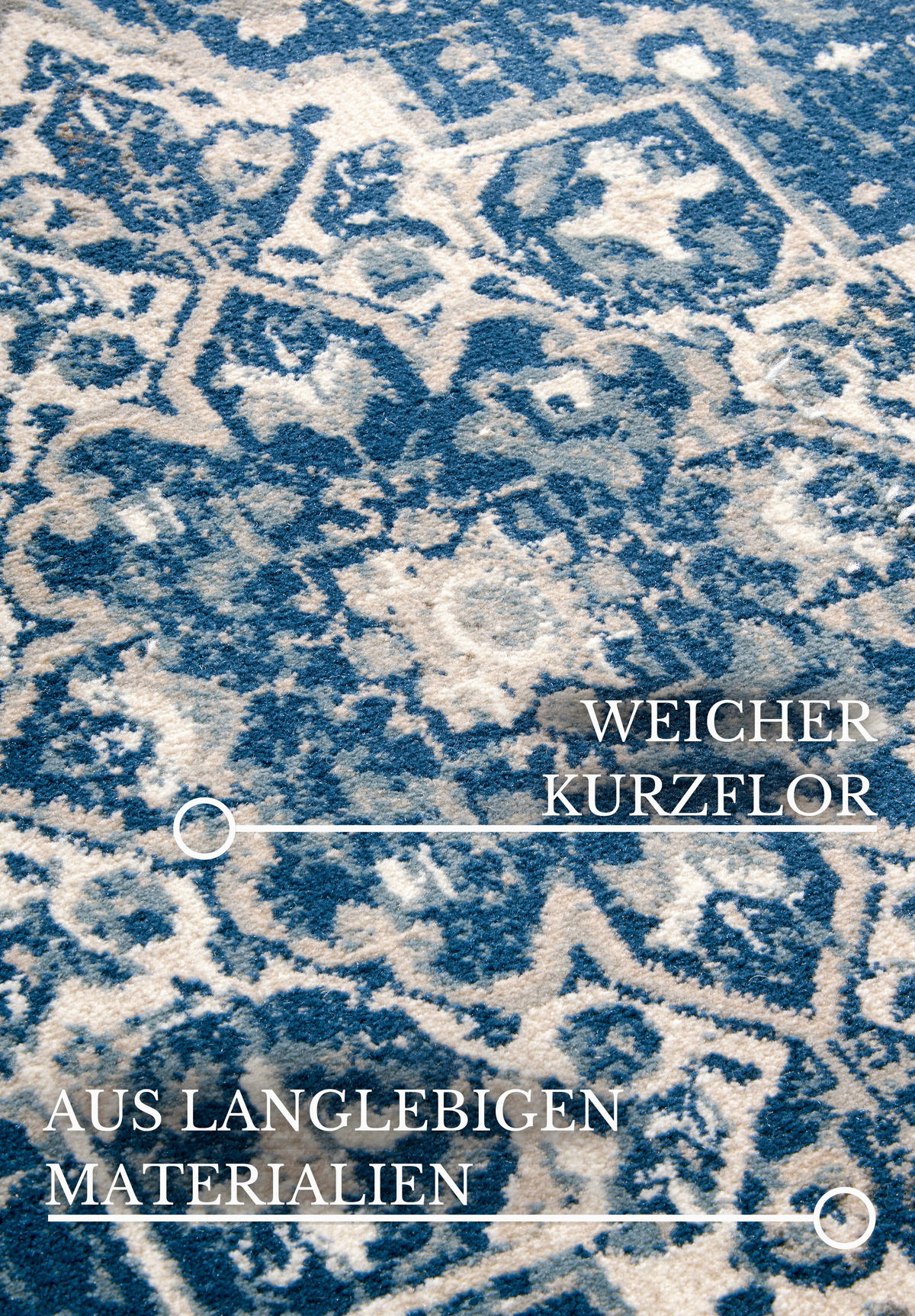 LÄUFER 80/240 cm Kollektion 1869 Blau, Creme  - Blau/Creme, Design, Kunststoff/Textil (80/240cm) - Villeroy & Boch