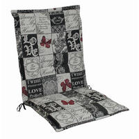 SESSELAUFLAGE in Grau, Weiß, Dunkelrot Karo  - Weiß/Grau, Design, Textil (48/4/109cm)