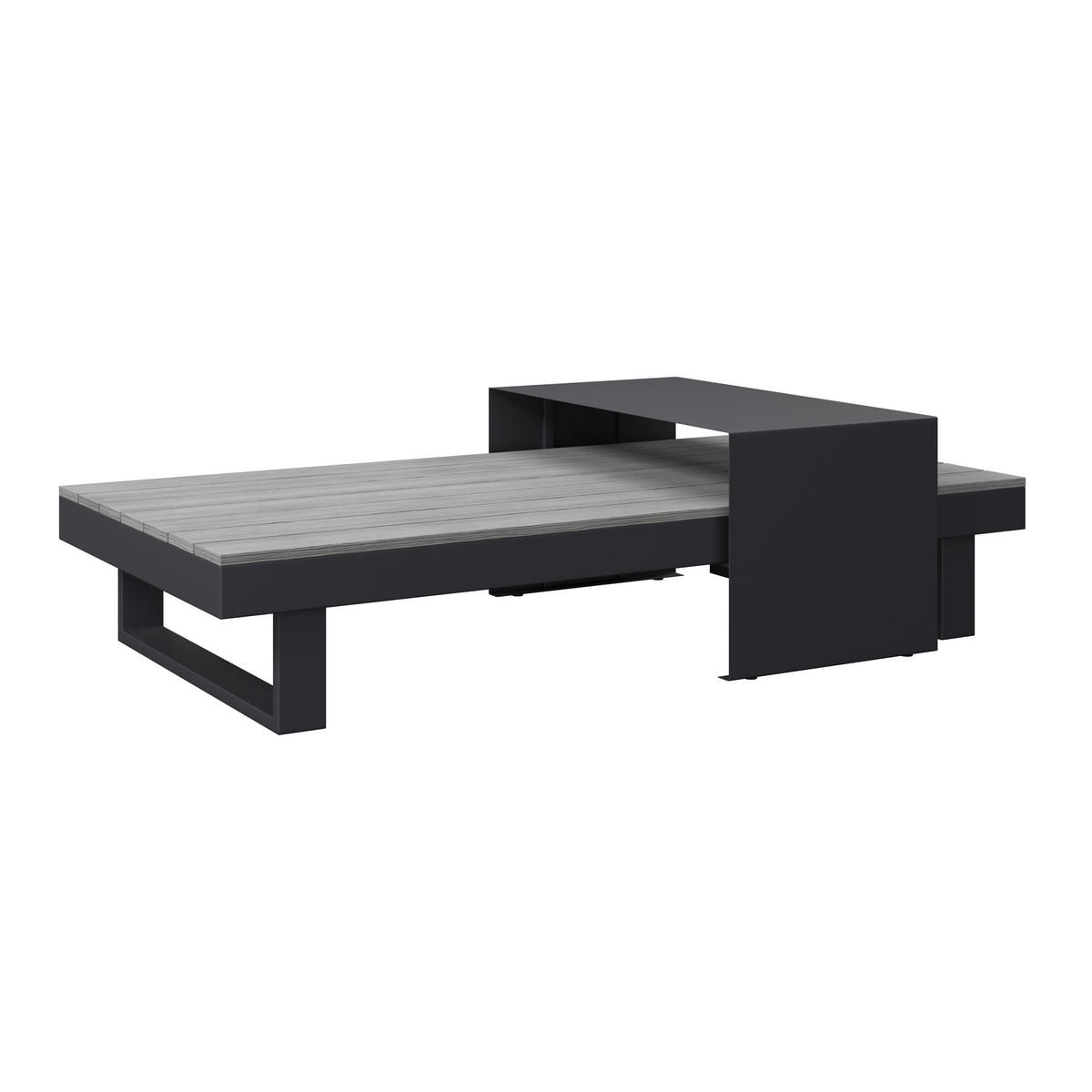 LOUNGEGARNITUR 245/329 cm Aluminium  - Dunkelgrau/Anthrazit, MODERN, Kunststoff/Textil (245/329cm) - Ambia Garden