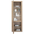 VITRINE Alteiche  66,4/203,6/37,7 cm  - Alteiche/Grau, KONVENTIONELL, Glas/Holz (66,4/203,6/37,7cm) - Voleo
