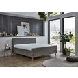 POLSTERBETT Grau 160/200 cm  - Buchefarben/Grau, KONVENTIONELL, Holz/Holzwerkstoff (160/200cm) - Carryhome