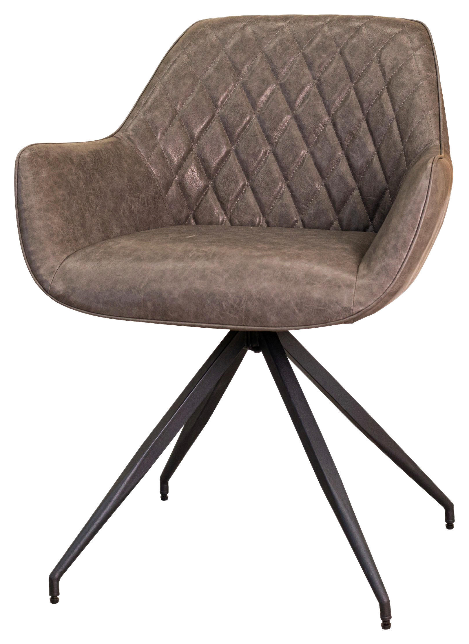 SADA ŽIDLÍ S PODRUČKAMI 2 kusy - černá/šedohnědá, Konvenční, kov/textil (62/82/61cm) - MID.YOU