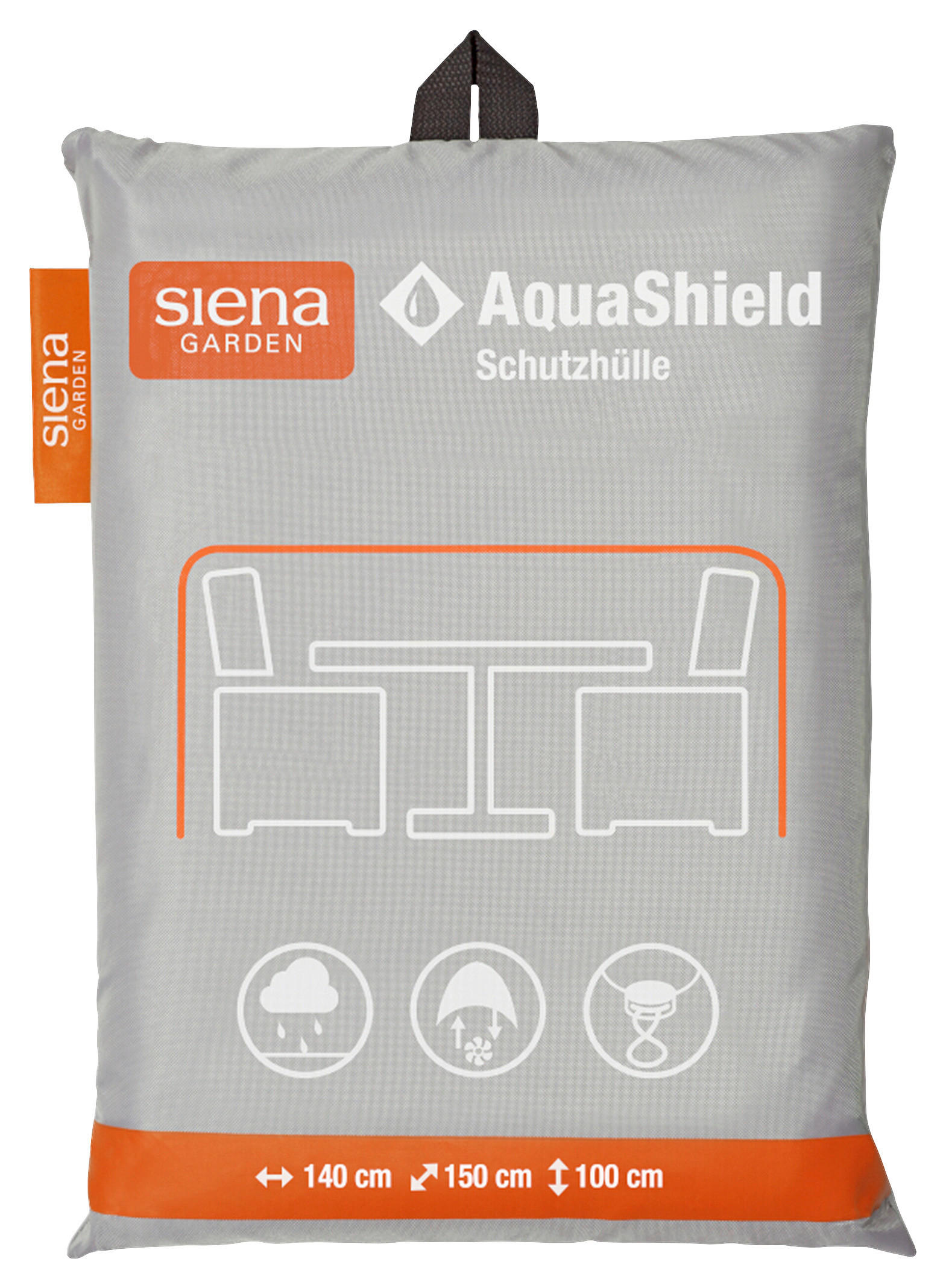 SCHUTZHÜLLE Grau   - Grau, MODERN, Textil (140/100/150cm) - Siena Garden