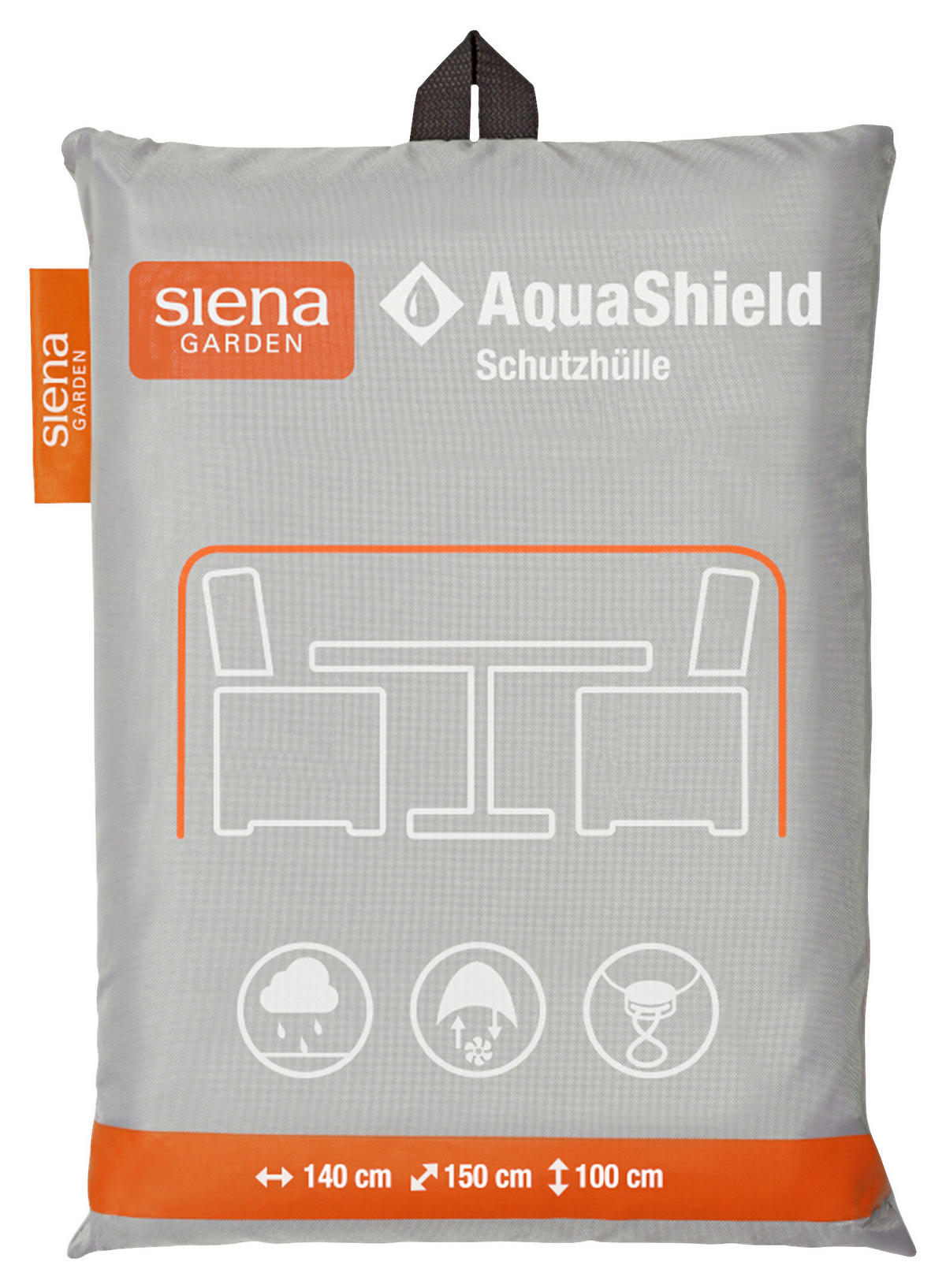 SCHUTZHÜLLE Grau   - Grau, MODERN, Textil (140/100/150cm) - Siena Garden